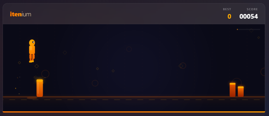 Mini game itenium runner